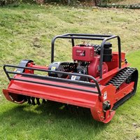 Maßgeschneiderter ferngesteuerter Rasenmäherroboter mit Raupen, selbstfahrender großer Rasenmäher für Rasen- und Gartengebrauch