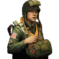 1/10 resin unpainted model kit, military theme, bust WWII US 101st Division paratrooper unassembled and unpainted GK, 1459X