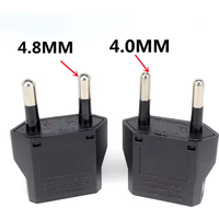 1-50pcs EU Euro KR Plug Adapter US to EU Plug Adapter Travel KR EU Adapter Electric EU KR Plug Converter Power Sockets AC Outlet