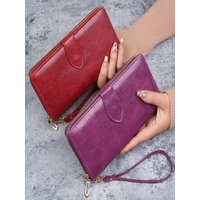 Homefish Leather Women Wallet Long Clutch Card Holder Coin Purse Handbag