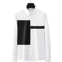 2026 New Splicing Shirts Men Long Sleeve Casual Shirt Comfortable Social Party Tuxedo Business Formal Dress Shirts Man Clothing image 4