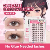 Yelix Self Adhesive DIY Eyelashes Cluster Dark Brown Flying Clusters False Eyelash Natural Soft Anime Segmented Lashes