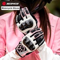 SCOYCO Motorcycle Gloves Men Women Summer Breathable Anti-fall Luva Motocross Riding Gloves Waterproof Moto Touch Screen Guantes