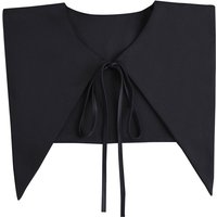 Winter Autumn Pointed False Collar Ladies Large Shawl Wrap Scarf Detachable Solid Black Capelet Shrug Clothing Accessory