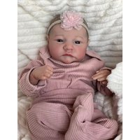 NPK19inch Awake Reborn Baby Doll Already Painted Finished Levi Newborn Baby Size 3D Skin Visible Veins Collectible Art Doll