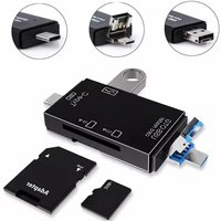 Multifunction 6 In 1 OTG SD Card Reader Adapter USB 2.0 Type-C/TF Memory Card Smart Card Reader For Laptops Computer Accessories