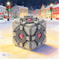 186pcs MOC Weighted Companion Cube Model Building Blocks Toy Construction Assemble DIY Creative Education Christmas Gifts Idea