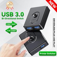USB 3.0 KVM Switch 1x2/2x1 USB Hub Bidirectional USB2.0 Switcher USB3.0 Extender Shared Controller for PC Keyboard Mouse Printer