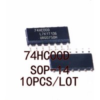 10PCS/LOT 74HC00 74HC00D SN74HC00DR SMD SOP-14 four-two input NAND gate New In Stock