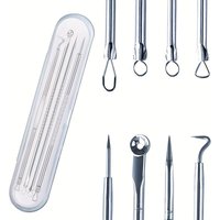 4pcs/set Blackhead Needle Acne Pimple Blemish Remover Skin Care Women Beauty Acne Care Pore Cleanser Needle Hook