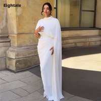 Eighale Arabic Wedding Dresses O-Neck Cap Sleves Muslim Simple White Ivory Customized Mermaid Bridal Gown Vestidos De Novia
