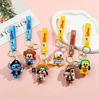 1 Cartoon-Style, Fun Pirate Mickey & Minnie Keychain—a Cute Accessory for Car Keys or Bags, Perfect as a Gift for Friends.