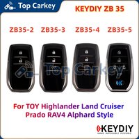 KEYDIY KD ZB35 ZB35-2 ZB35-3 ZB35-4 ZB35-5 Universal Smart Key 4A Chip for TOY Highlander Land Cruiser Prado RAV4 Alphard Style