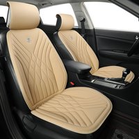 Leather press car seat cushion, five seat universal wear-resistant seat cushion, breathable and comfortable seat cover, four sea