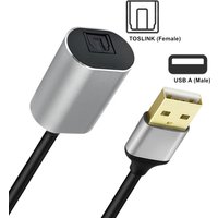 20cm USB A to TOSLINK Optical Audio Adapter,Unidirectional USB Type A to SPDIF Digital Converter,S/PDIF Female Audio Adaptor