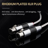 YYAUDIO 1 Pair Hifi XLR Cable Pure 7N OCC Silver-Plated Audio Cable With Carbon Fiber 3pins XLR Balanced Cable xlr Connector