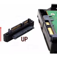 2PCS UP Down SATA Male to Female Adapter Converter 22Pin Sata With 7pin+15pin FeMale to Male SATA Power Data Cable