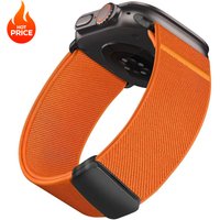 Magnetic Nylon Loop Strap Elastic Bracelet for Apple Watch Ultra 3 49mm Iwatch Series 11 10 9 8 7 6 SE 5 4 46mm 45mm 44mm 42mm