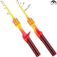 TEBEN LSY Telescopic Fishing Rod 4.92ft/150cm Spinning/Casting Ultra Light Carbon UL Fast Action Stream Micro Lure Fishing Pole