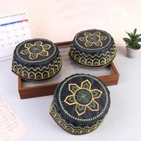 Cotton Polyester Embroidery Men Prayer Caps Arab Muslim Leisure Saudi Arabia Hat Headscarf Clothing Turban Saudi Cap