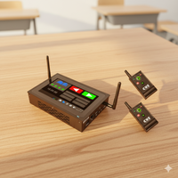 Amoonsky AMS-CUE_Plus PPT Page Flipper And Timer Professional Wireless Presenter 4 Computer 100m Range Timer Green Laser