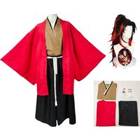 Anime Demon Slaye Tsugikuni Yoriichi Cosplay Costumes Hi No Kokyu Full Set Japanese Leisure for Men Novelty Accessories Costumes