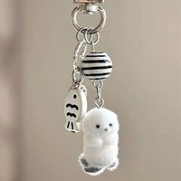 Cute Sea Otter Pendant Chain Mini Animal Keychains Lovely Bag Hanging Ornament Exquisite Friendship Gift Accessories Decoration