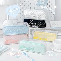 RosyPosy Polka-dot Pencil Case,Large Capacity Shell Pen Bag,Multi-compartment Kawaii Stationery Organizer for Students & Office