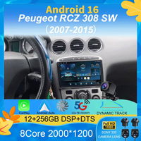 Radio samochodowe Android 16 do Peugeot RCZ 308 SW 2007-2015 408 2012-2020 2DIN Nawigacja Multimedialna GPS Carplay Auto Head Unit WIFI