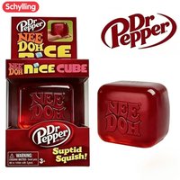 Dr Pepper x NeeDoh Nice Cube Squishy Soft Squeeze Fidget Cube Stress Relief Anxiety Relief Sensory Toy for Adults