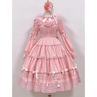 Edelburg Rose - Old School Lolita Cotton OP Dress, Long Sleeve by Rose And Neverland PRE ORDER / 3 months