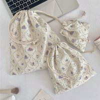 Cute Cartoon Women Makeup Bag Pouch Kawaii Portable Toiletries Cosmetics Storage Organizer Travel Cosmetic Bag Drawstring Case