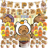 Capybara Birthday Party Decorations Includes Banner, Cake Topper, Hanging Swirls and Balloons Perfect for Capybara Party Favors