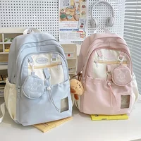 Casual Backpacks Women's Large Capacity Fashion Junior High School Student Schoolbag Nylon Book Bag Korean Teen Travel Backpack