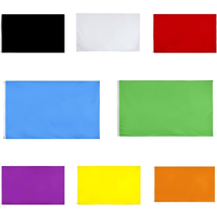 3x5Fts Blank Solid Color Flag Black White Red Yellow Blue Orange For HTV DIY Custom Flag