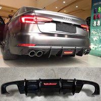 Rear Bumper Lip Diffuser Spoiler/LED Brake Light A4 B9 Standard S-Line S4 5-Door Avant 2017-2019 Sport Body Kit