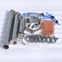 distillation tower Copper Mesh Tube Distillation Tower with Sight Glass Bottom Clamp, Household Brewing Equipment, Brandy Vodka