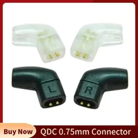 Headphone Plug QDC 0.75mm Connector 2 Pin Earphone Plugs Audio Jack Consumer Electronics For RR NF NM2+NA1 Headset Black Clear