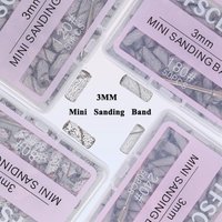 50/100PCS Nails Sand Set , 80/120/180/240 Grit Nail Sanding Bands With mandrel , for Acrylic Nail Gel Manicures Pedicure
