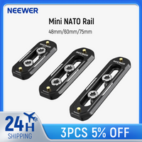 NEEWER Mini NATO Rail, Anti Off Quick Release NATO Rail with 1/4" Screws and Safety Pins Compatible with SmallRig Cage