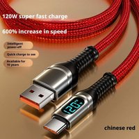 PD120W USB C Data Cable 6A Super Fast Charging Digital Display For iphone 15 16 17 pro maxXiaomi Samsung