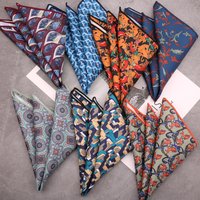 Men's Suit Pocket Square Hongkang Street Style Casual Chest Towel Brown Printed Handkerchief Formal Business Suit Accessories