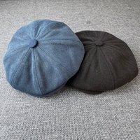 Spring Autumn Vintage Men's Cotton Newsboy Cap Black Blue Women Men Berets Classic Octagonal Caps Casual Gatsby Flat Hat BLM21