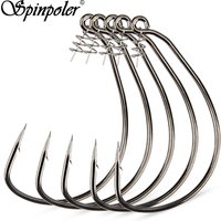 Spinpoler Raptor Swimbait Hook Weedless Rigging 3X Strong 5/0 7/0 10/0 Soft Plastic Worm Hook for Saltwater Freshwater Fishing