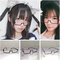 Multicolour Half Frame Glasses Personalized COS Anime Fake Glasses Metal Photography Prop Eyeglasses Adults
