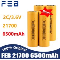 Newest FEB 21700 6500mAh lithium cell 3.6v 2c rechargeable flat-top battery Provide power for mobile power supply devices