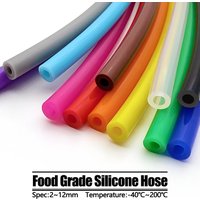 2M Silicone Hose Food Grade Flexible Tube OD 4-16mm Non-Toxic Odorless High Temp Leakproof Water Connector for Plumbing Pipe