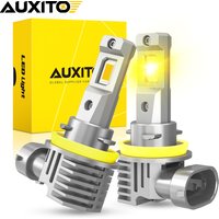 AUXITO 2Pcs H11 LED Fog Light Bulbs Canbus 3000K Yellow H8 H9 H16(JP) 9005 HB3 9006 HB4 LED Car DRL Driving Lamp 6500K White 12V