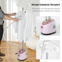 Steamer for Clothes Standing Garment Steamer Flat & Hanging Ironing (Light Pink)
