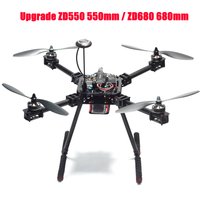 Upgrade ZD550 550mm / ZD680 680mm Carbon Fiber Quadcopter Frame for F550 FPV Quad with Carbon Fiber Landing Skid